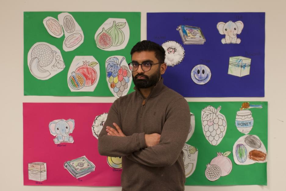 Portrett av Mohammad Ameer Ali, leder i moskeen