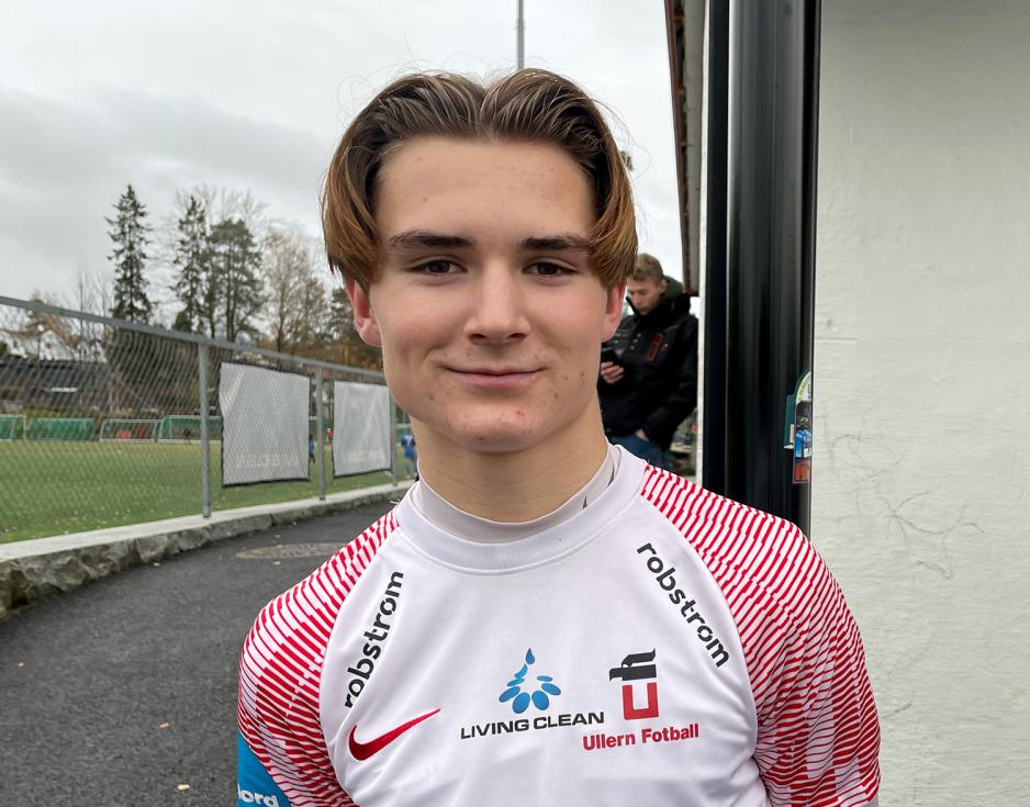 Brage Tobiassen 17 &aring;r Ullern fotball a-lag menn siste hjemmekamp 