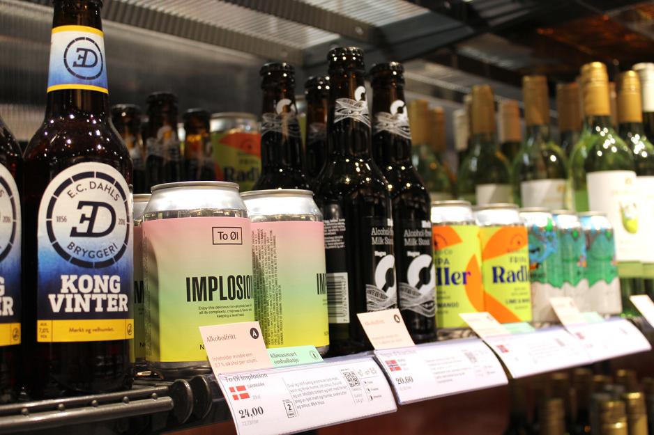 Hylle p&aring; vinmonopolet