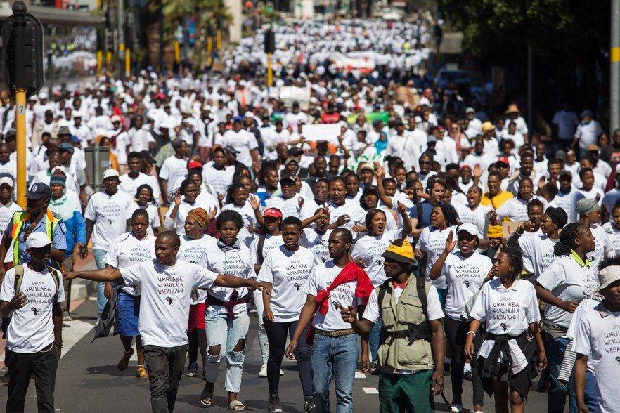 Protest i S&oslash;r-Afrika