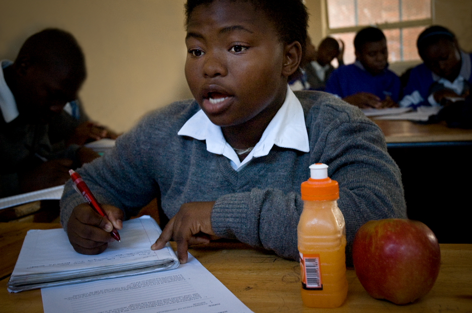 Skoleelev i Cape Town. 