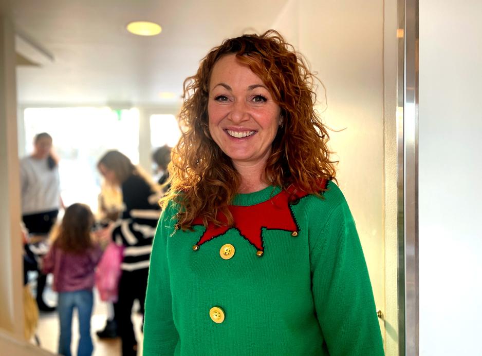 Bilde av Tina Karafiat L&oslash;vstad som har arrangert julemarked p&aring; Hellerud.