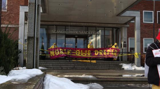 Extintion Rebellion sperret for hovedd&oslash;ra til Park Hotell.