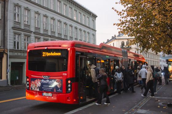 Kollektiv-rush p&aring; 21 bussen
