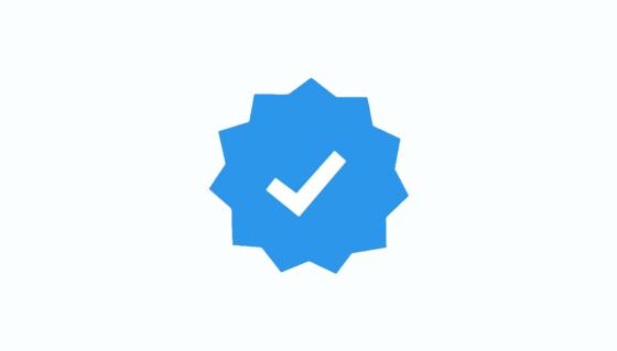 Bl&aring; verifiserings-badge