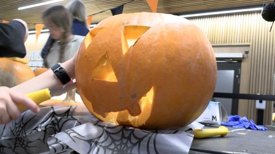 Gresskar blir kuttet opp f&oslash;r halloween