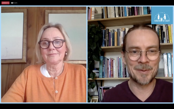 Signe Horn og Peder Kj&oslash;s som holder webinar.