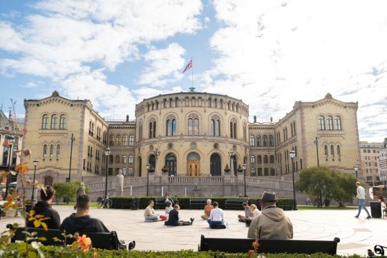 Stortinget p&aring; valgdagen 2021.