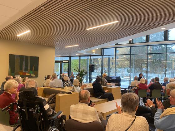 Publikum ser p&aring; konsert