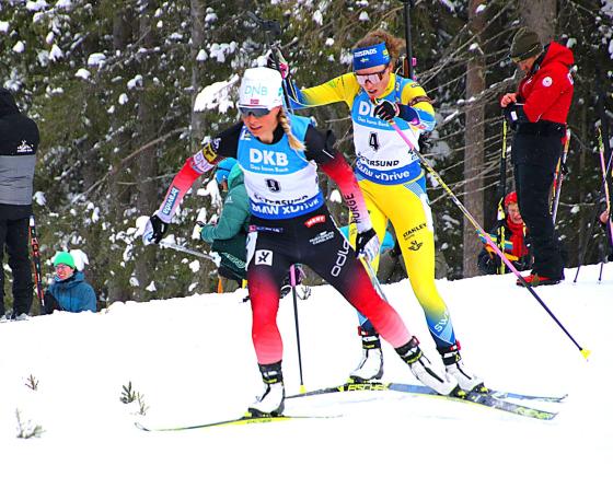 Tiril Eckhoff i l&oslash;ypa under VM i &Ouml;stersund