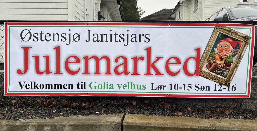 Plakat av &Oslash;stensj&oslash; Janitsjars julemarked