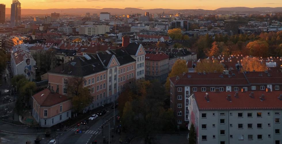 Utsikt over Oslo fra T&oslash;yen