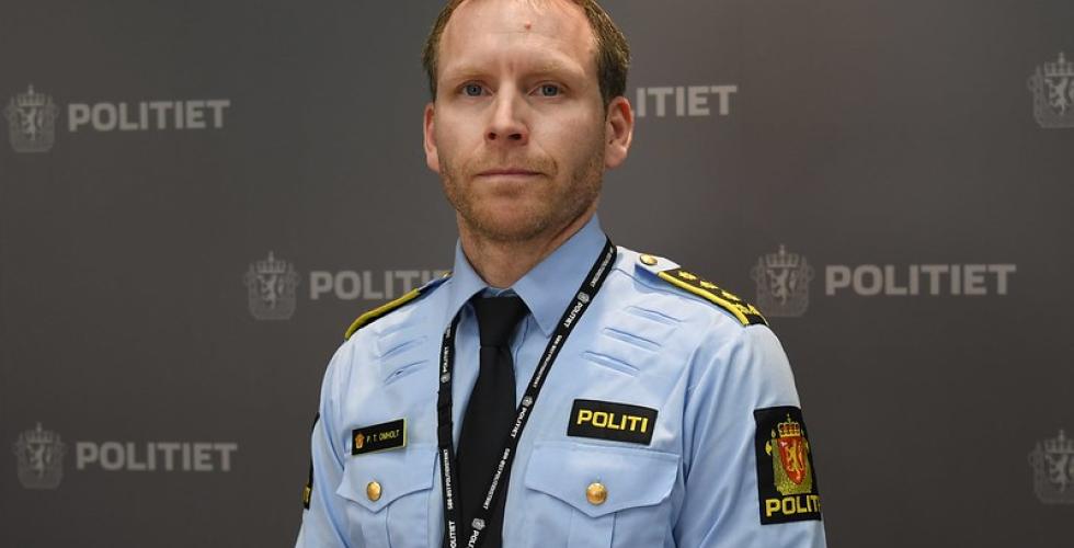 Politiinspekt&oslash;r Per Thomas Omholt i politiuniform