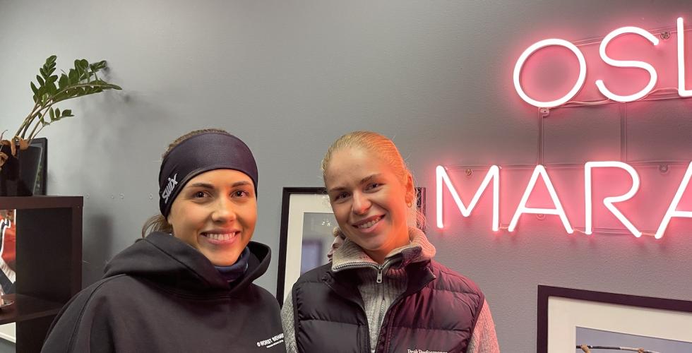 Sara Lundberg Enger og Carla Fuglset som arrangerer refleksl&oslash;pet p&aring; Bislett