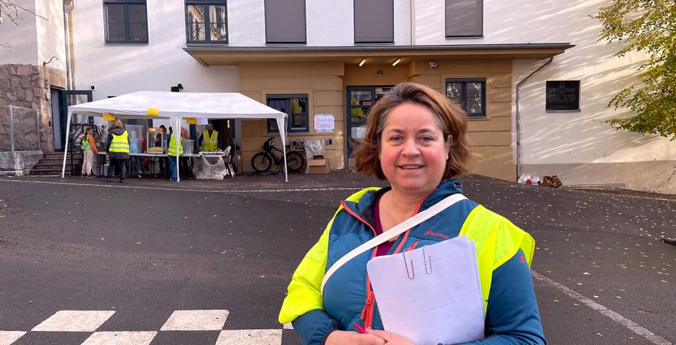 Yngvild Margrete Bortne (51) er ildsjel og p&aring;driver for L&oslash;ren og Refstad skolekorps.